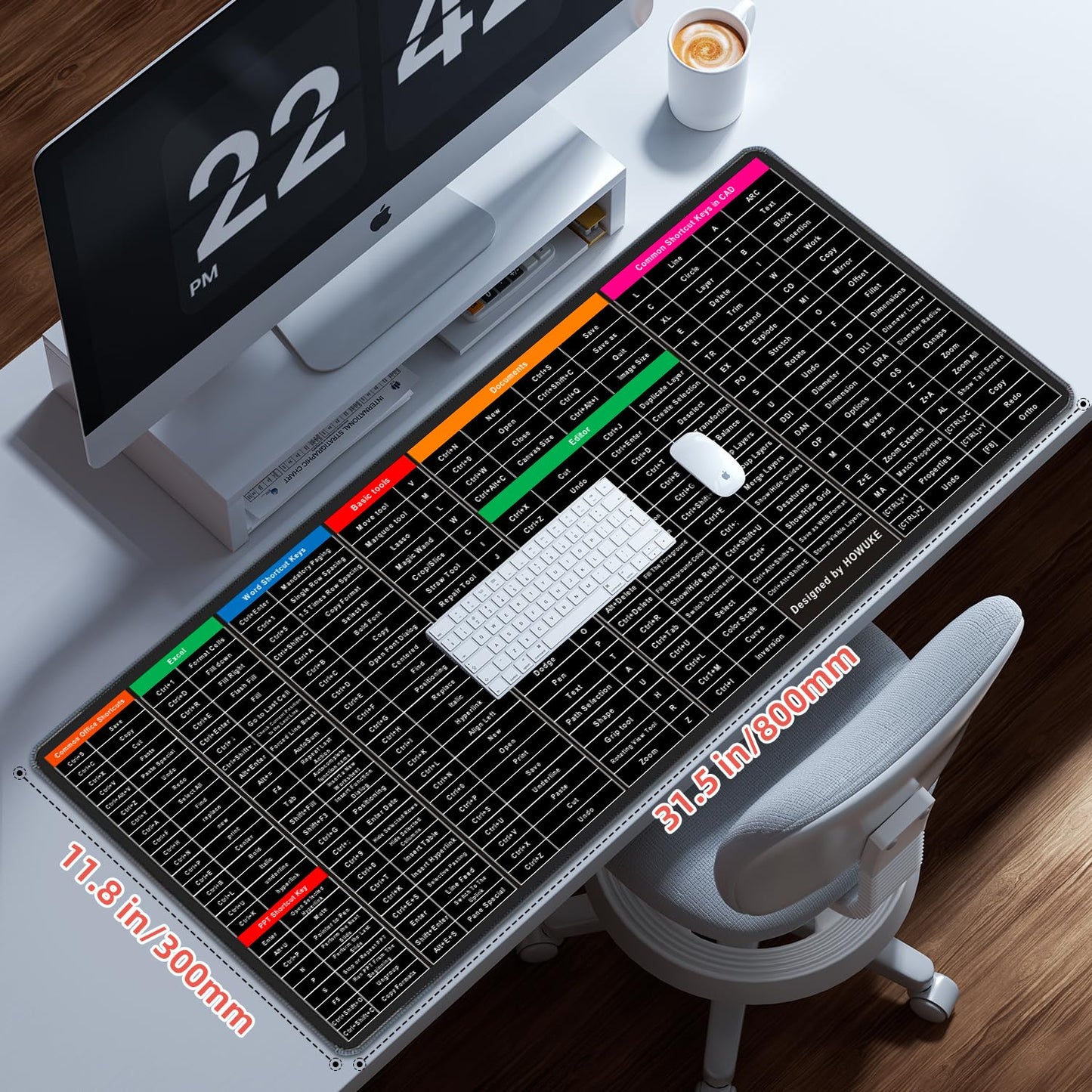 Keyboard Shortcut Mouse Pad