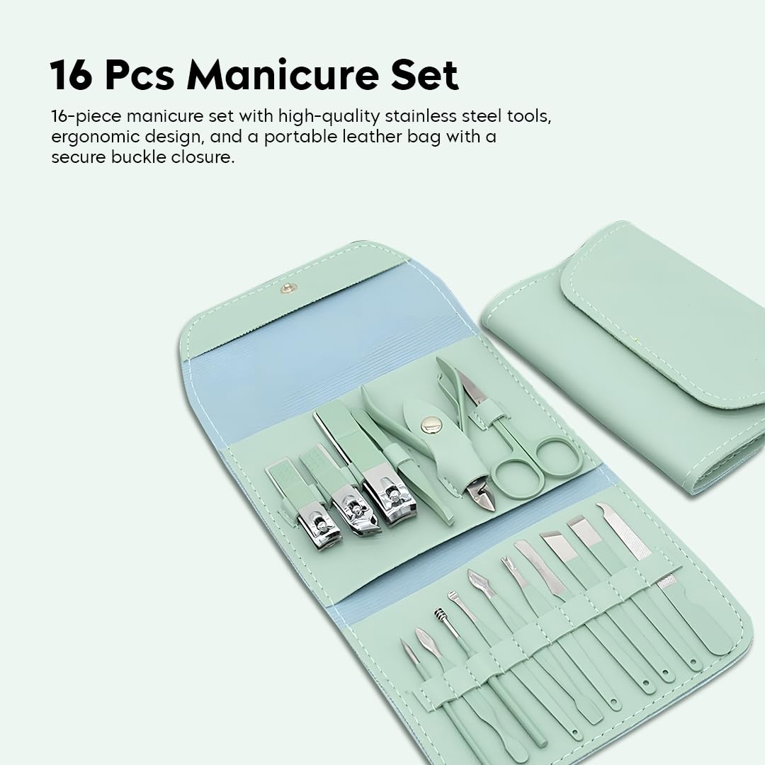 16-Piece Manicure Set Nail Clipper Kit