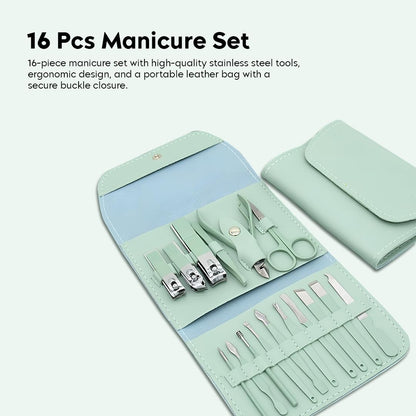 16-Piece Manicure Set Nail Clipper Kit