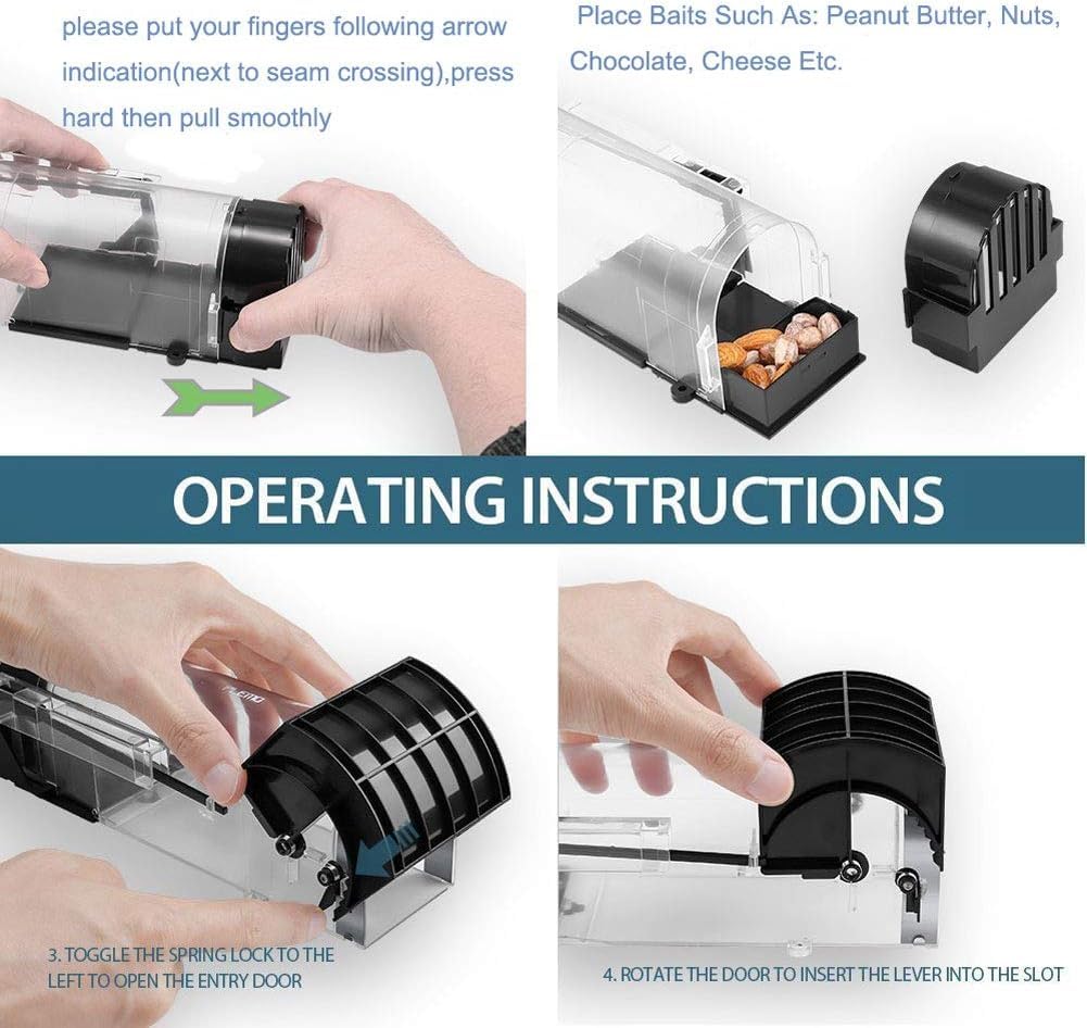 Rat Catcher Trap for Home | Reusable Mouse Trap Cage for House, Garden & Patio