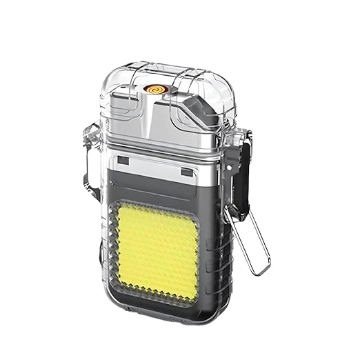 USB-C Rechargeable Electric Lighter: Windproof Dual Arc, Waterproof, Flameless Plasma Lighter for Outdoor Use