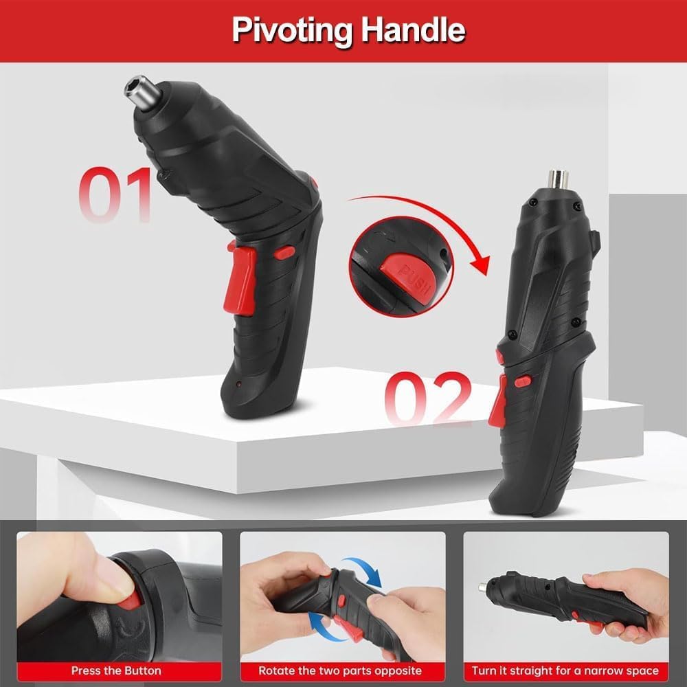 47-in-1 Electric Screwdriver Set | USB Rechargeable Cordless Drill Driver Kit