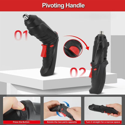 47-in-1 Electric Screwdriver Set | USB Rechargeable Cordless Drill Driver Kit