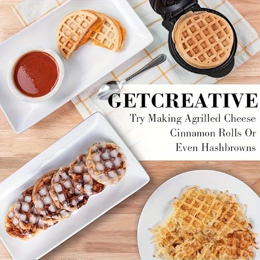 3 In 1 Mini Waffle Maker Machine For Home, Small Waffle Making Iron Electric Wafers Maker Machine, Pancake Maker - 350Watts (Multi)