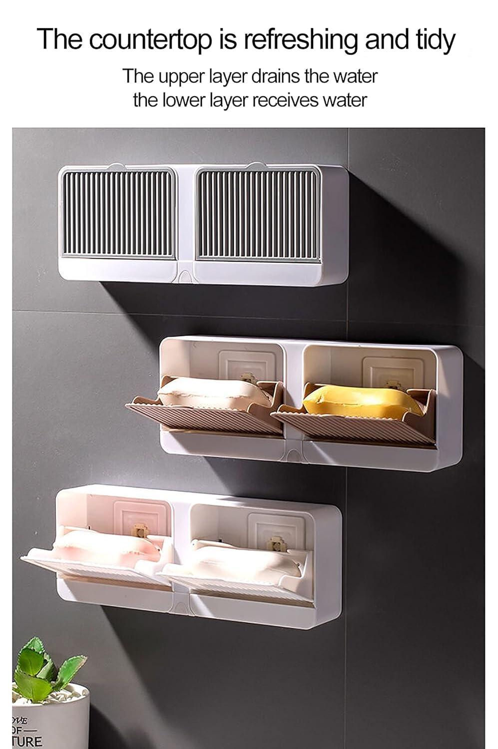 Wall-Mounted Double Bar Soap Box