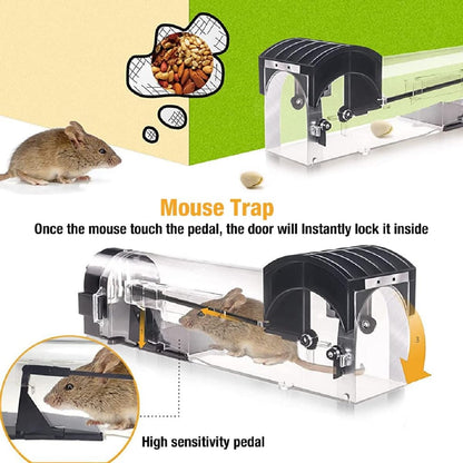 Rat Catcher Trap for Home | Reusable Mouse Trap Cage for House, Garden & Patio