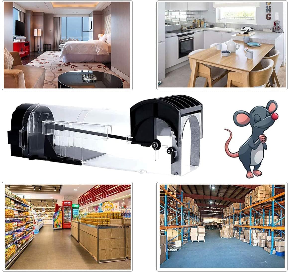 Rat Catcher Trap for Home | Reusable Mouse Trap Cage for House, Garden & Patio