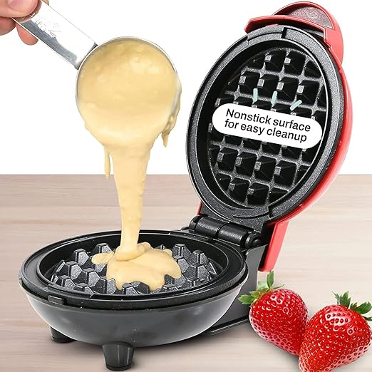3 In 1 Mini Waffle Maker Machine For Home, Small Waffle Making Iron Electric Wafers Maker Machine, Pancake Maker - 350Watts (Multi)