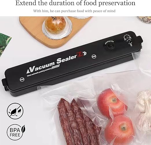 Vacuum Sealer Machine, One-Touch Automatic Household Sealing Machine Fresh Food Preservation Starter Kit, Compact Design Storage Saver, Portable Mini Plastic Bag Sealer For Food, Snack, Chip (Multi)