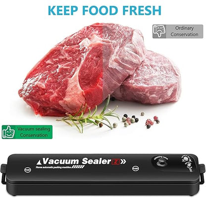 Vacuum Sealer Machine, One-Touch Automatic Household Sealing Machine Fresh Food Preservation Starter Kit, Compact Design Storage Saver, Portable Mini Plastic Bag Sealer For Food, Snack, Chip (Multi)