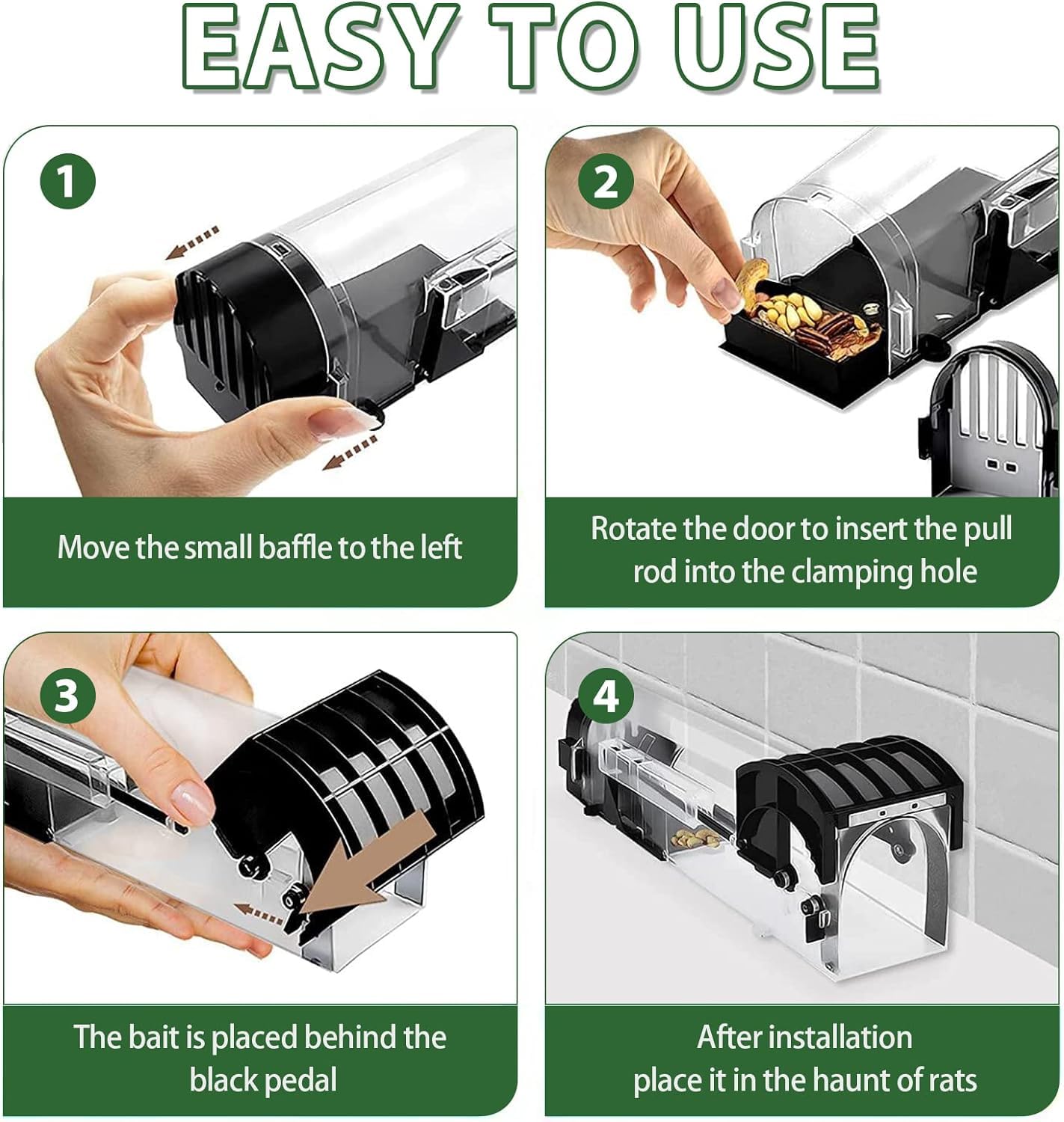 Rat Catcher Trap for Home | Reusable Mouse Trap Cage for House, Garden & Patio
