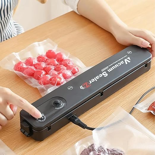 Vacuum Sealer Machine, One-Touch Automatic Household Sealing Machine Fresh Food Preservation Starter Kit, Compact Design Storage Saver, Portable Mini Plastic Bag Sealer For Food, Snack, Chip (Multi)