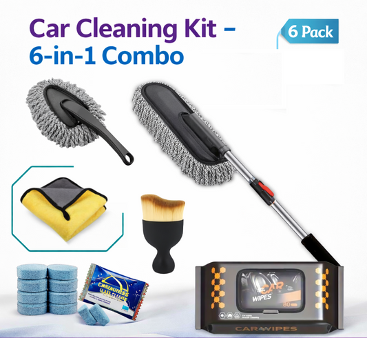 Pack of 6 Microfiber Car Duster Car Cleaning Kit