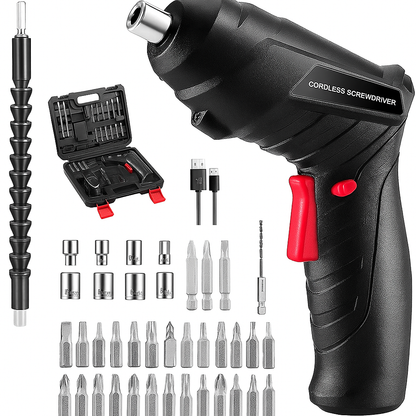 47-in-1 Electric Screwdriver Set | USB Rechargeable Cordless Drill Driver Kit