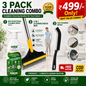 3 Pack Cleaning Combo | Bathroom & Kitchen Cleaner Spray | Floor Cleaning Brush | Gap Cleaning Brush